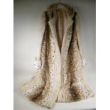 A lady's vintage Astraka faux fur and wool full length coat