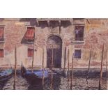 Michael M. Wood, a pair of Venetian limited edition prints, 'Resting Gondolas', 99/350, and '