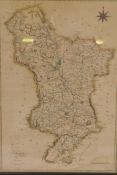 J. Cary, engraved map of Derbyshire, circa 1805, 20½" x 14"