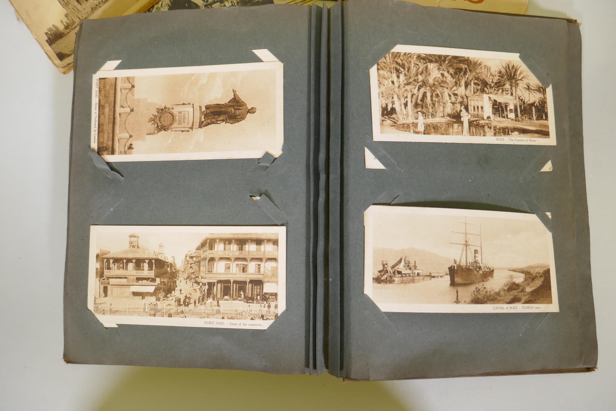 A postcard album, inscribed 'Commenced July 4th 1913' containing postcards with views of France, - Image 3 of 7