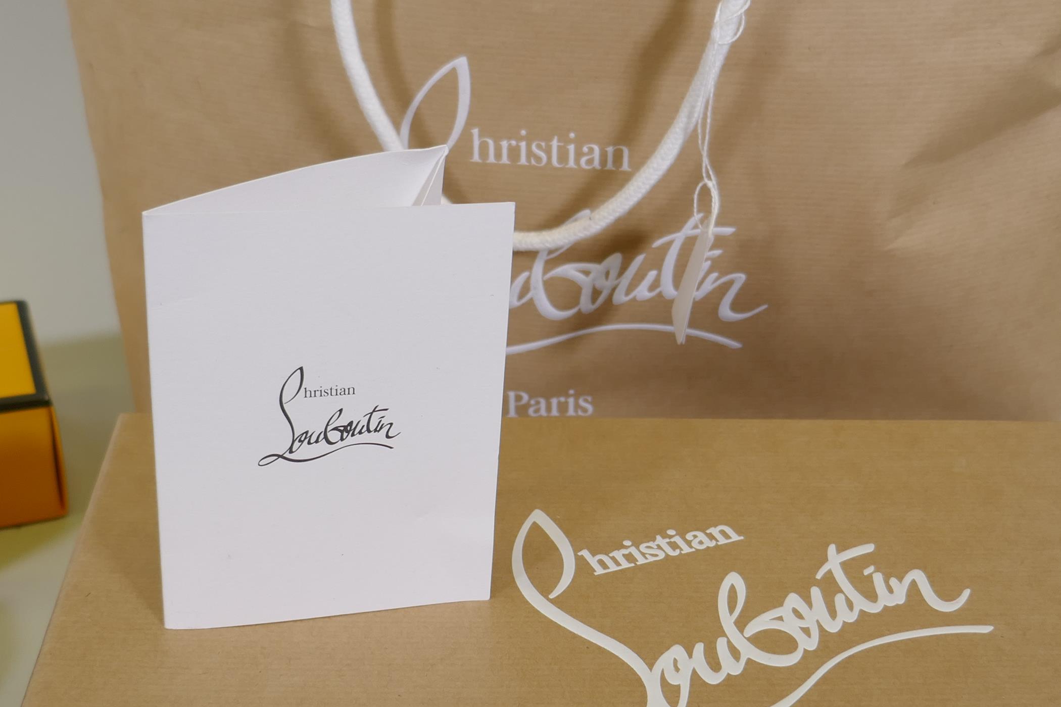 Designer packaging, Christian Louboutin shoe box and bag, Fendi box, Cartier pen box and Louis - Image 3 of 6