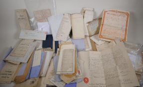 A collection of early documents, indentures, deeds, letters etc including early C18th, and a