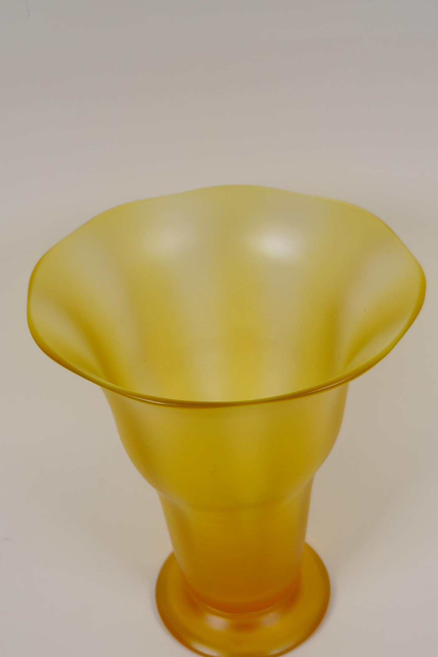 A Thomas Webb uranium vase, 9½" high - Image 2 of 3
