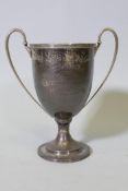 A hallmarked silver trophy, engraved 'The South & West Wilts Hunt, C.E. Notley, First Prize for "
