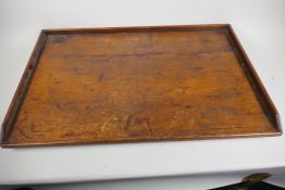 A C19th folding bed tray, base AF, 26½" x 18"