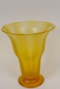 A Thomas Webb uranium vase, 9½" high
