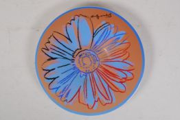A Rosenthal Studio Line Andy Warhol flower plate, 7" diameter