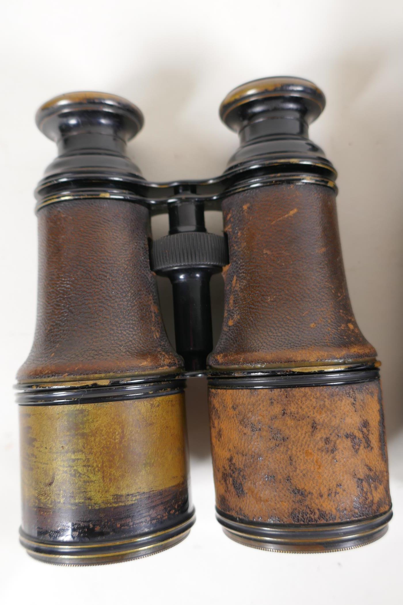 Three pairs of C19th binoculars - Image 4 of 4
