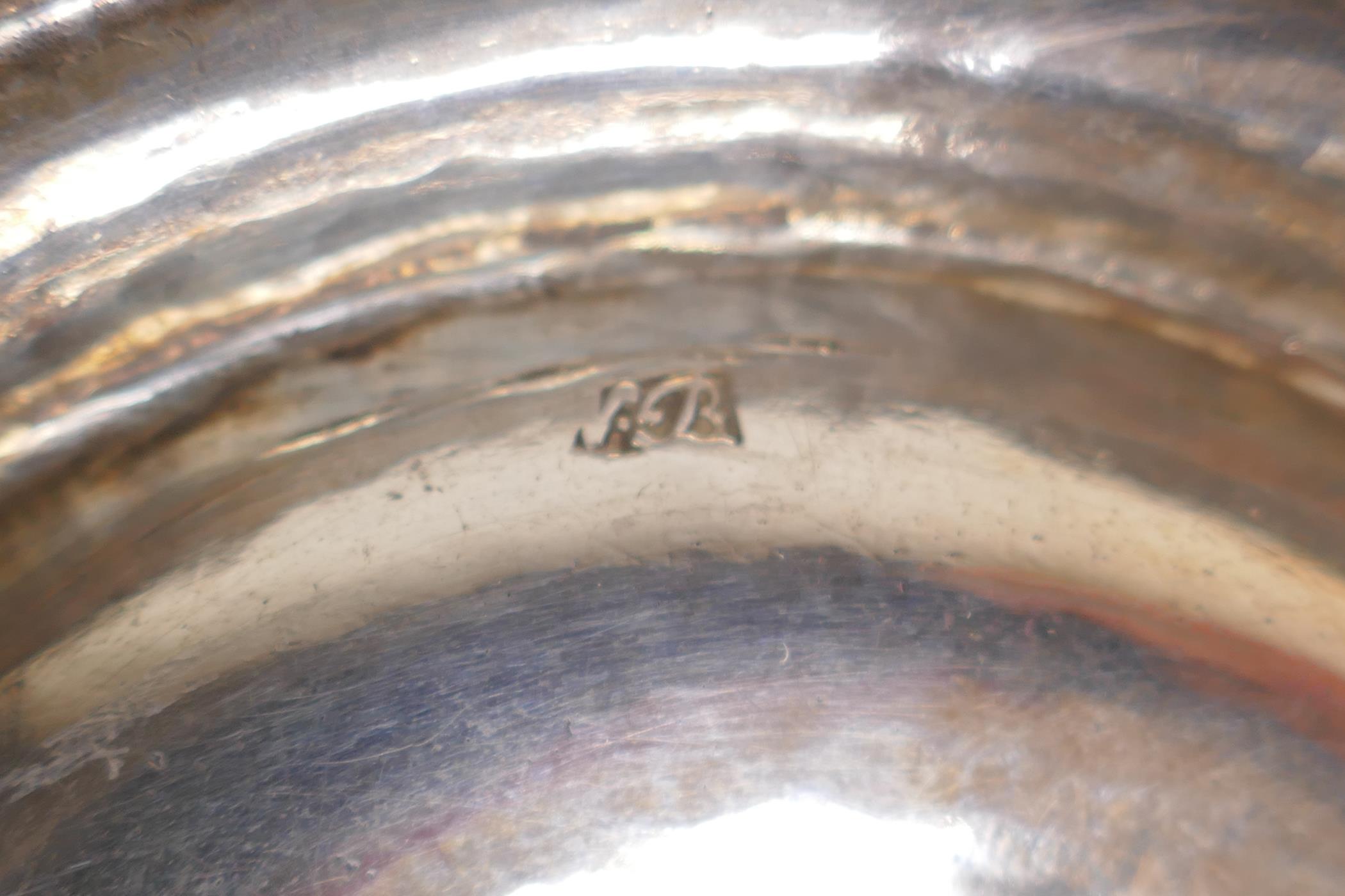 A Georgian coconut cup, with white metal mounts, the base with maker's mark, possibly William - Image 5 of 5