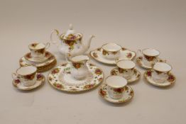 A Royal Albert Country Rose six place tea set