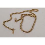 A 9ct gold necklace, 8.2g