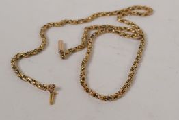 A 9ct gold necklace, 8.2g
