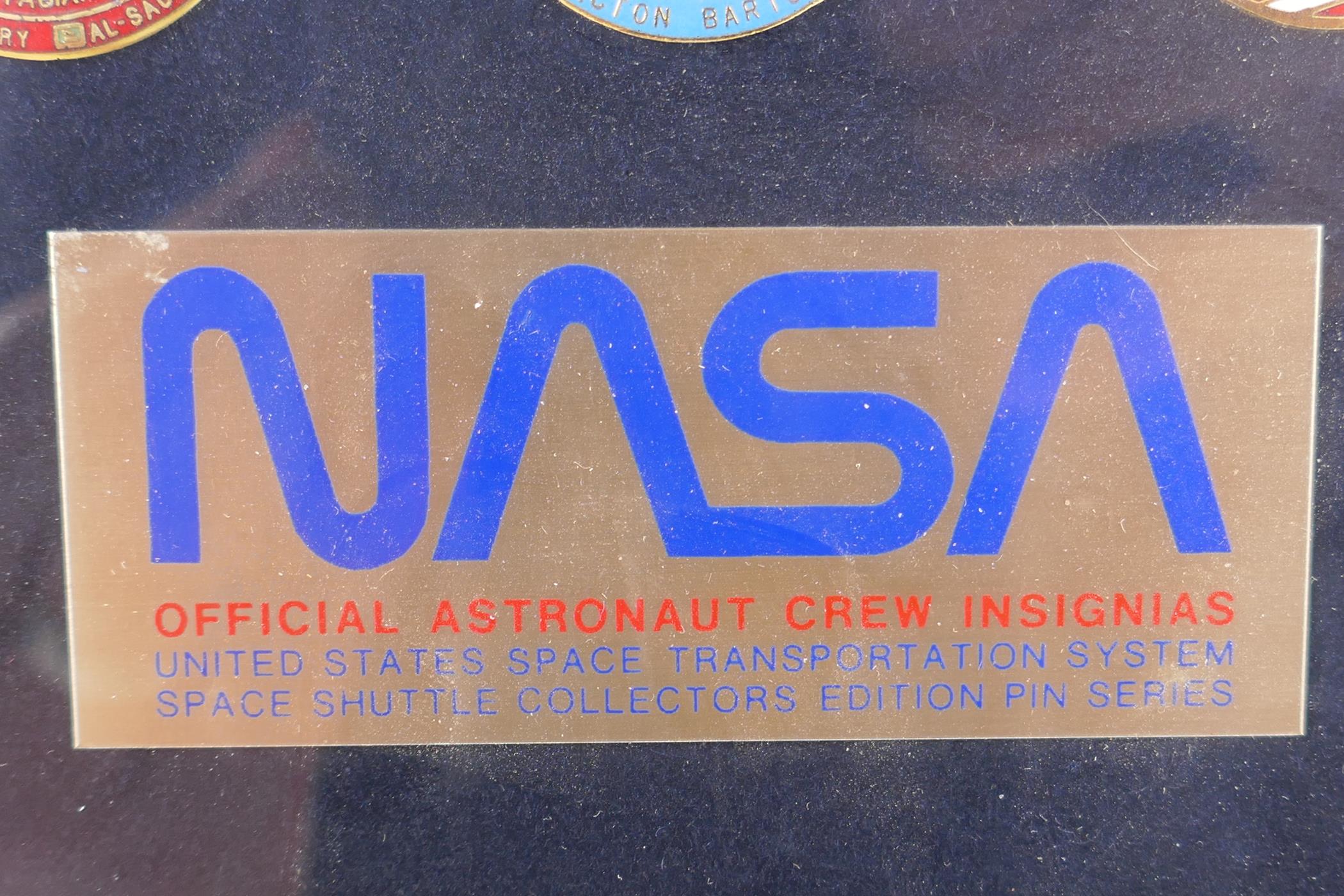 A collection of 28 NASA official astronaut crew insignia enamel badges from the Space Shuttle - Image 3 of 5