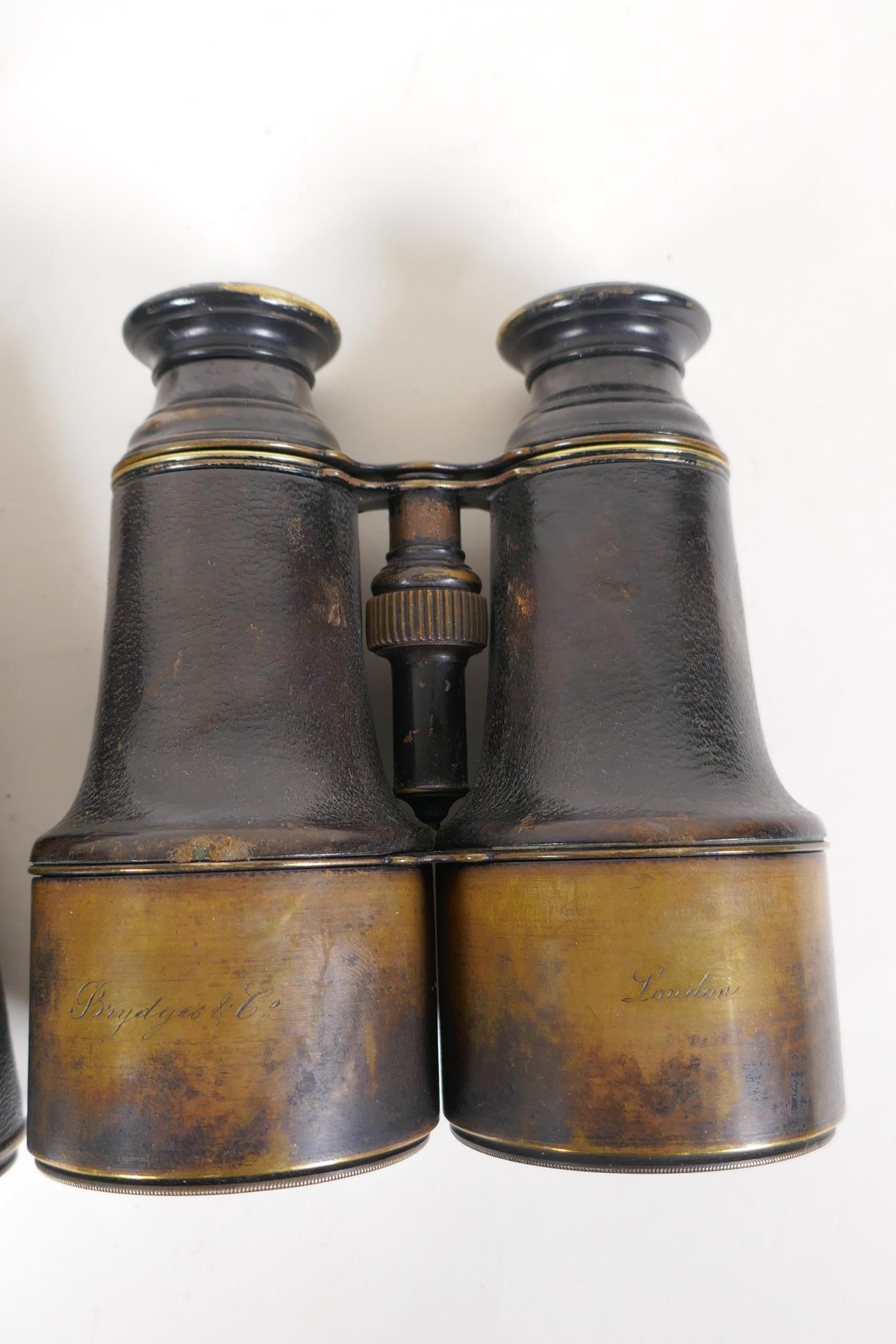Three pairs of C19th binoculars - Image 2 of 4