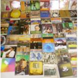 A large collection of 12" vinyl LPs, compilations, singles, and 7", pop, rock, soul, musicals,