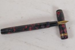 A Conway Stewart Duro No 55 fountain pen, with 14ct gold nib