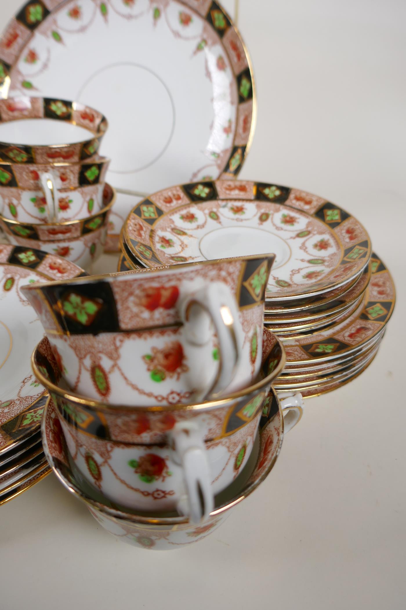 An extensive S & N Ltd Salon China tea service decorated in the 'Harrow' pattern - Image 2 of 4