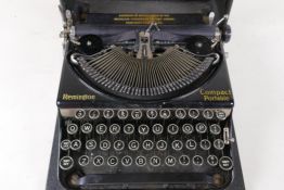 A vintage Remington Compact portable typewriter (assembled in the UK), 11½" wide