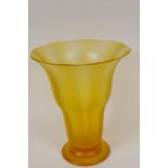 A Thomas Webb uranium vase, 9½" high