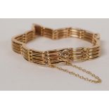 14ct gold gatelink bracelet, 19.6g