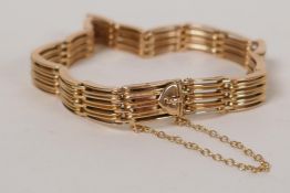 14ct gold gatelink bracelet, 19.6g