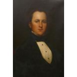 A C19th portrait of an English gentleman, oil on canvas, 25" x 40"