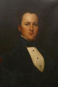 A C19th portrait of an English gentleman, oil on canvas, 25" x 40"