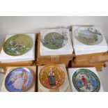 Twenty various collectors plates including six Edwin Knowles, Royal Worcester, Wedgwood, Japanese