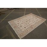A cream ground Zeigler carpet, 65" x 99"