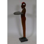 A painted wood dumb waiter, 36" high