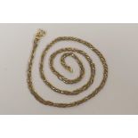 An 18ct white and yellow gold multi strand necklace, 11.3g, 18" long