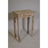 A painted pine conservatory potting table, 23" x 13", 33" high