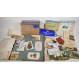 A collection of post cards and other C20th ephemera including the Rothmans Collection of rare bank