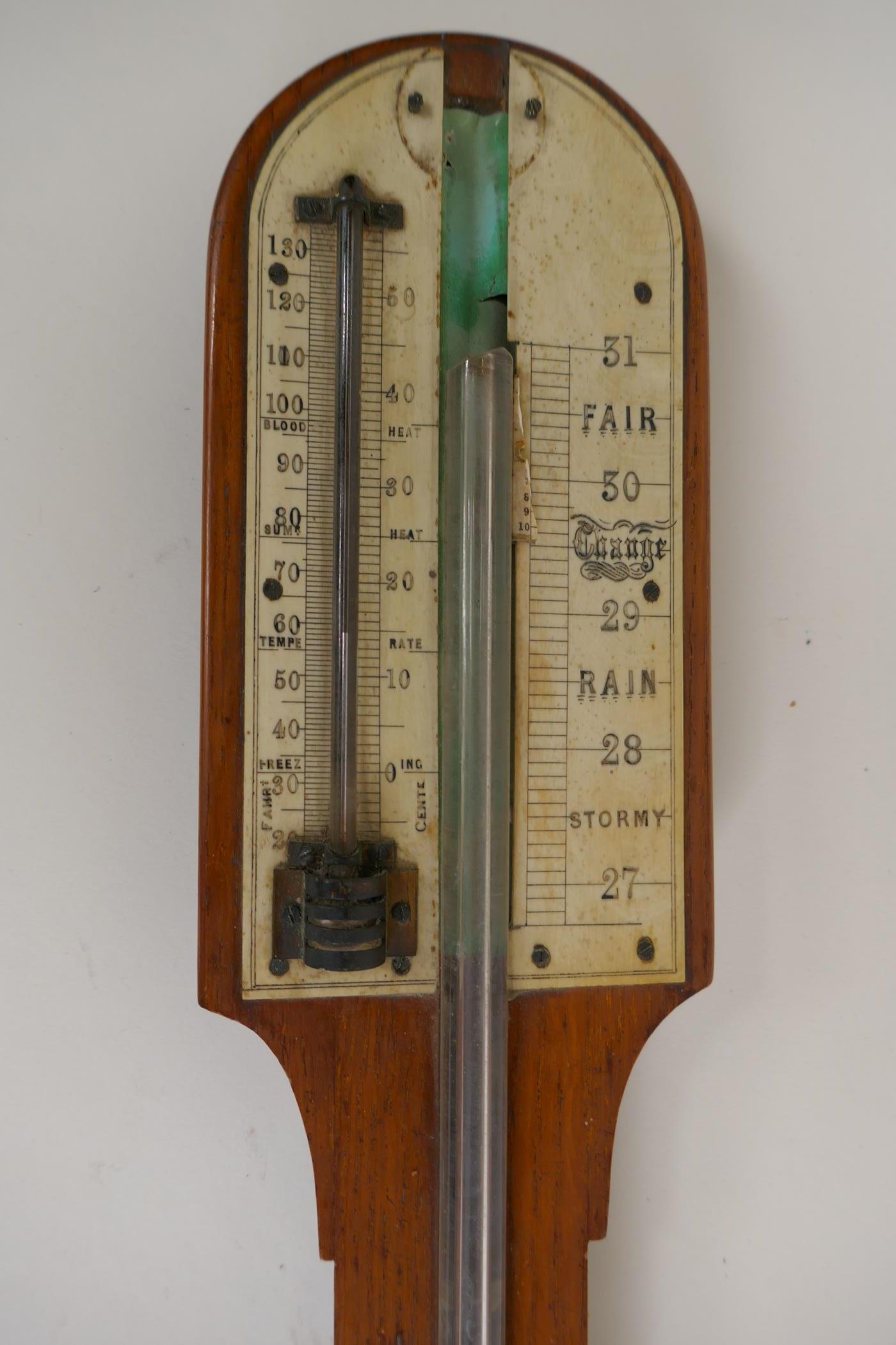 An antique stick barometer for restoration, 36" long - Image 2 of 3