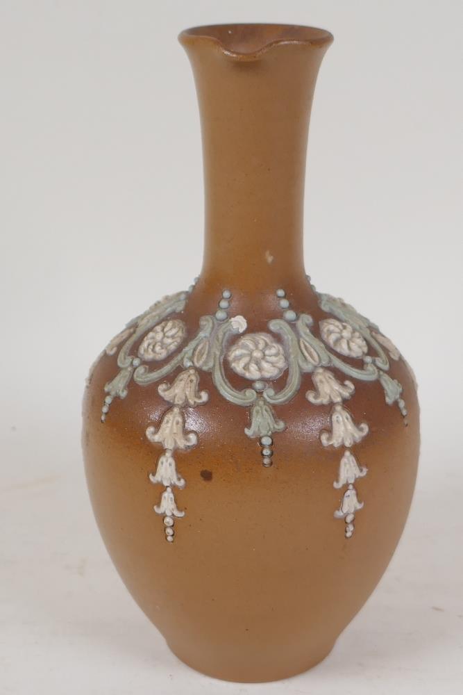 A Doulton stoneware jug of classical form with applied garland decoration - Image 2 of 3