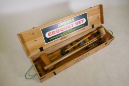A contemporary Jaques croquet set, boxed