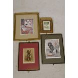 George E. Studdy, three humorous prints of dogs from the Sketch Magazine, and another print of dogs,