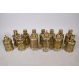 A quantity of pierced brass lanterns purportedly from the set of The Kind and I, largest 11"