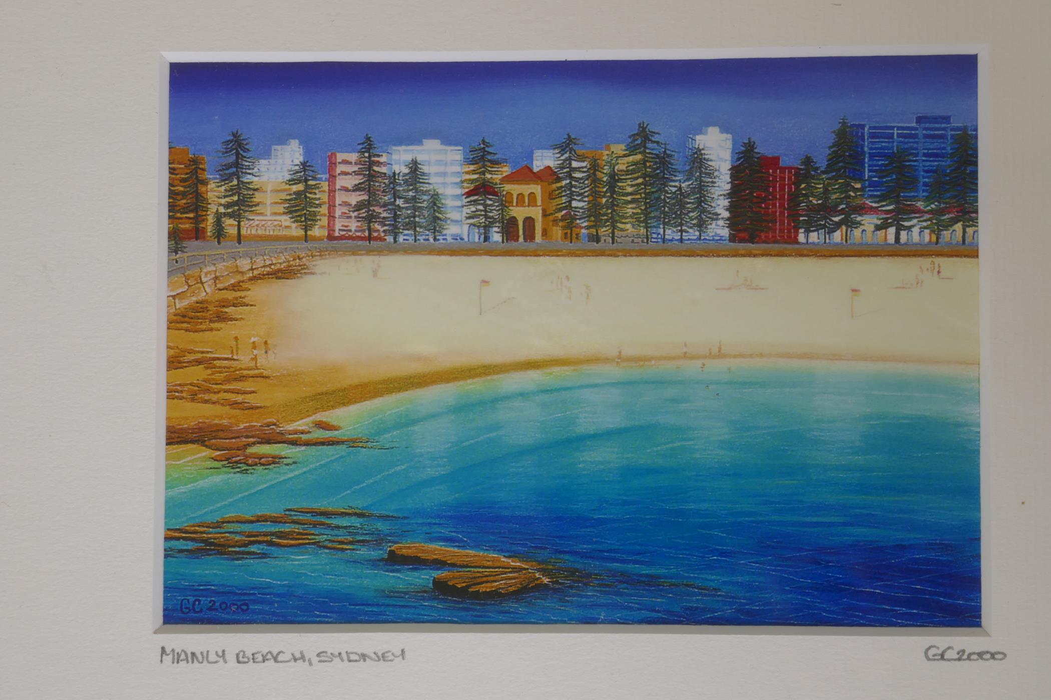 Australian Art, six paintings, various subjects and artists including Kangaroo, A. Conlon, 6" x 8" - Image 3 of 7