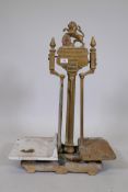 A set of Herbert & Sons Ltd shop scales, to weigh 30lbs, bears plate David Greig, 30" high