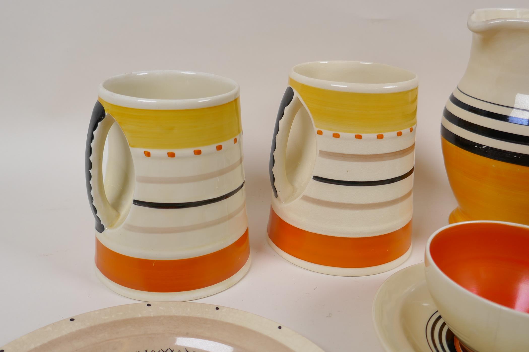 A quantity of Susie Cooper productions orange Tango pattern tea wares, including tea cups, - Image 2 of 8