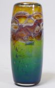 A Whitefriars, Peter Wheeler Peacock studio glass vase, 10" high