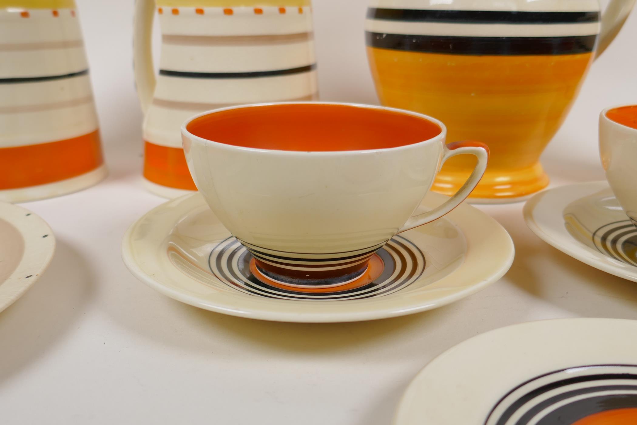 A quantity of Susie Cooper productions orange Tango pattern tea wares, including tea cups, - Image 4 of 8