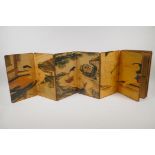 A Chinese printed concertina book with erotic scenes, 6½" x 11"