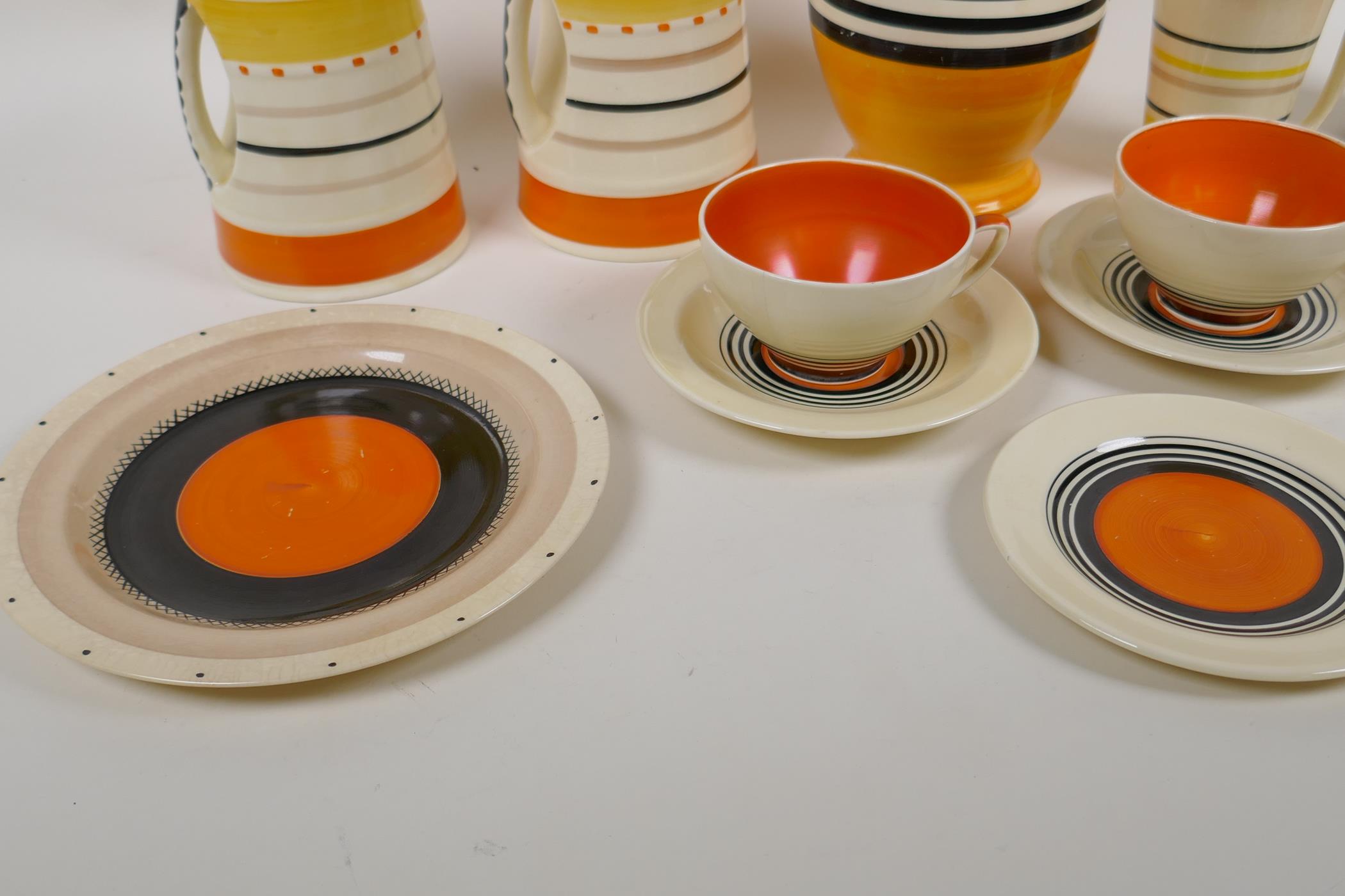 A quantity of Susie Cooper productions orange Tango pattern tea wares, including tea cups, - Image 3 of 8