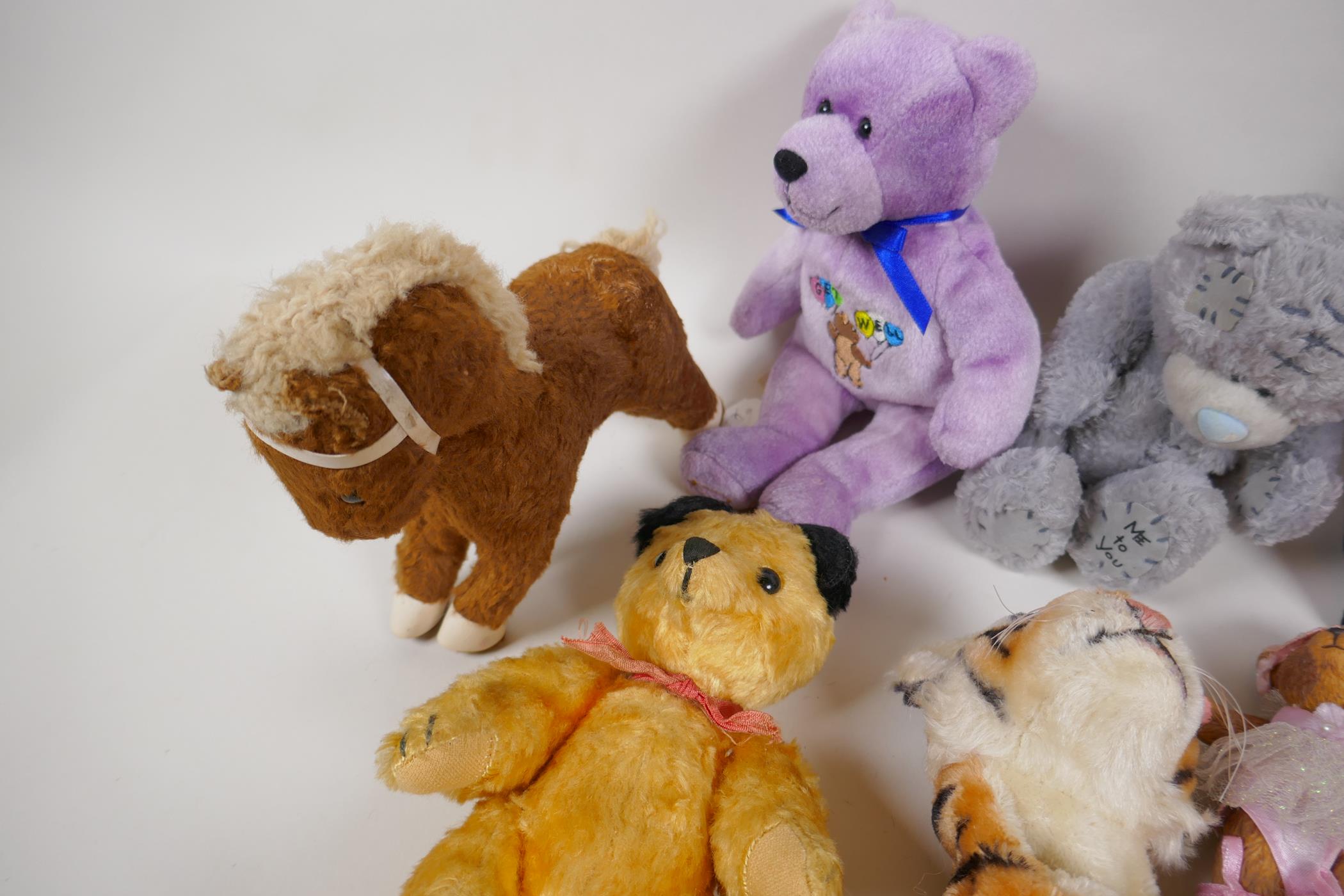 A quantity of small teddy bears, to include a Steiff 'Tiger' glove puppet and Beany Bears - Image 2 of 6