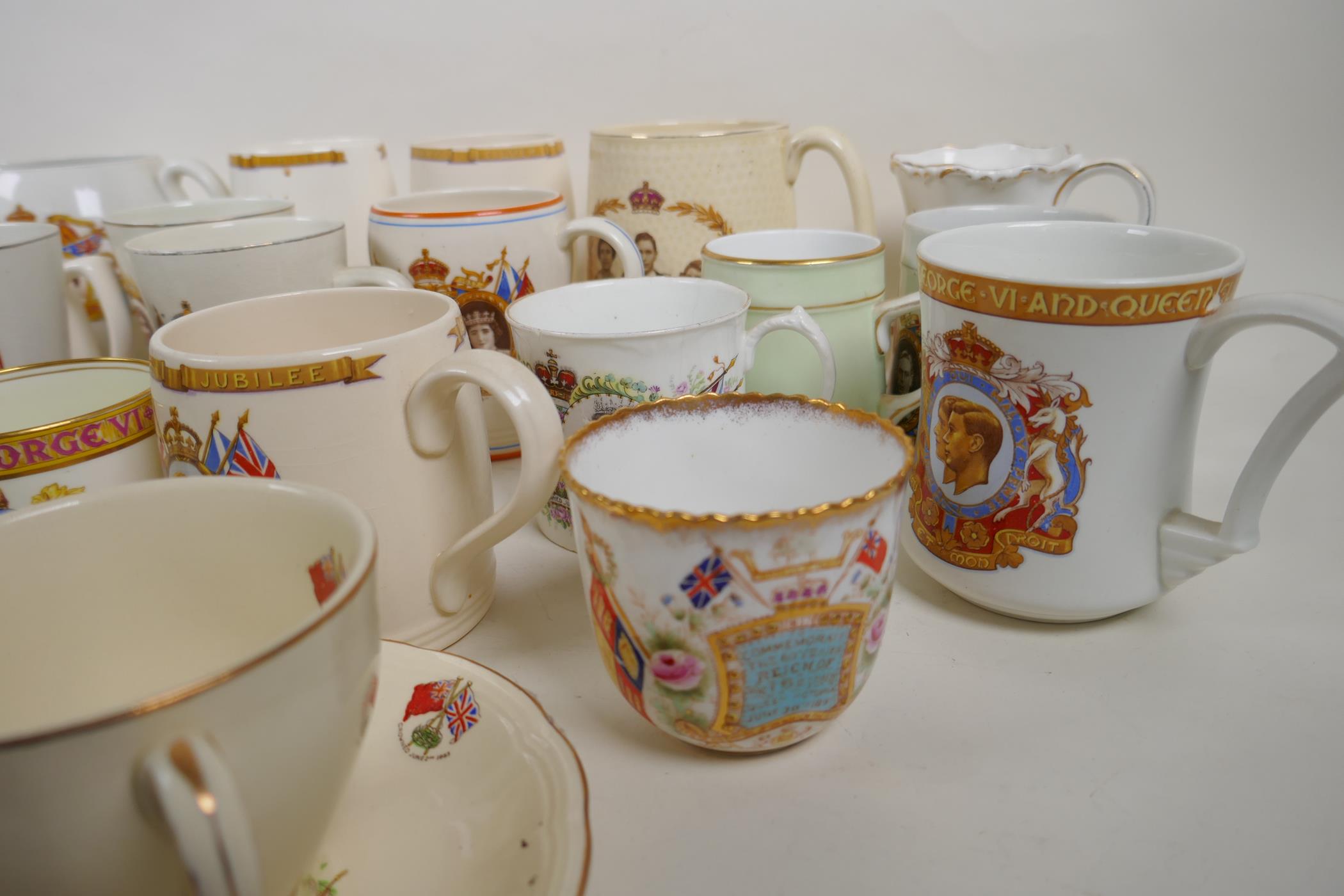 Over twenty four items of early to mid C20th royal commemorative wares, jug, mugs etc - Image 2 of 9
