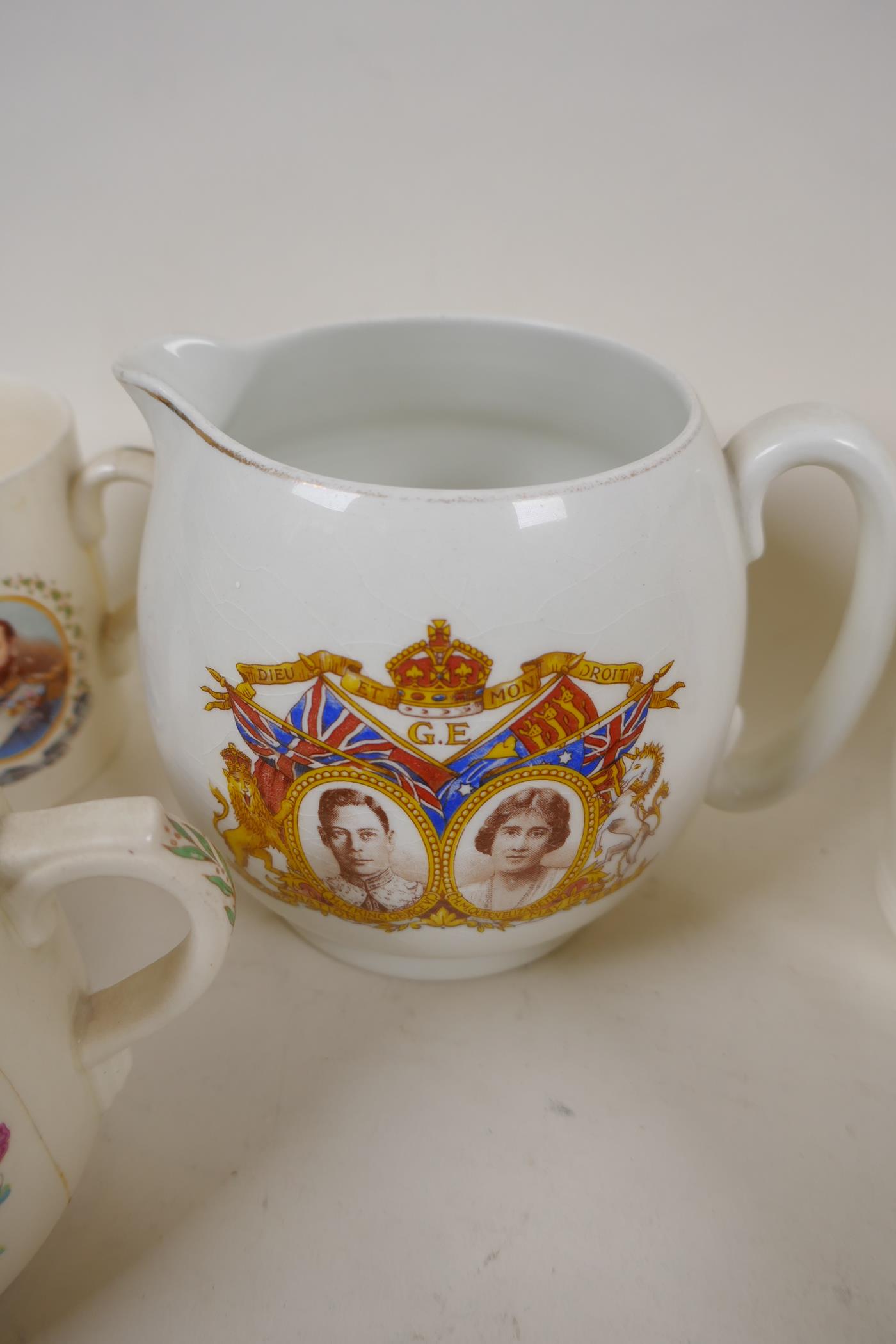 Over twenty four items of early to mid C20th royal commemorative wares, jug, mugs etc - Image 6 of 9