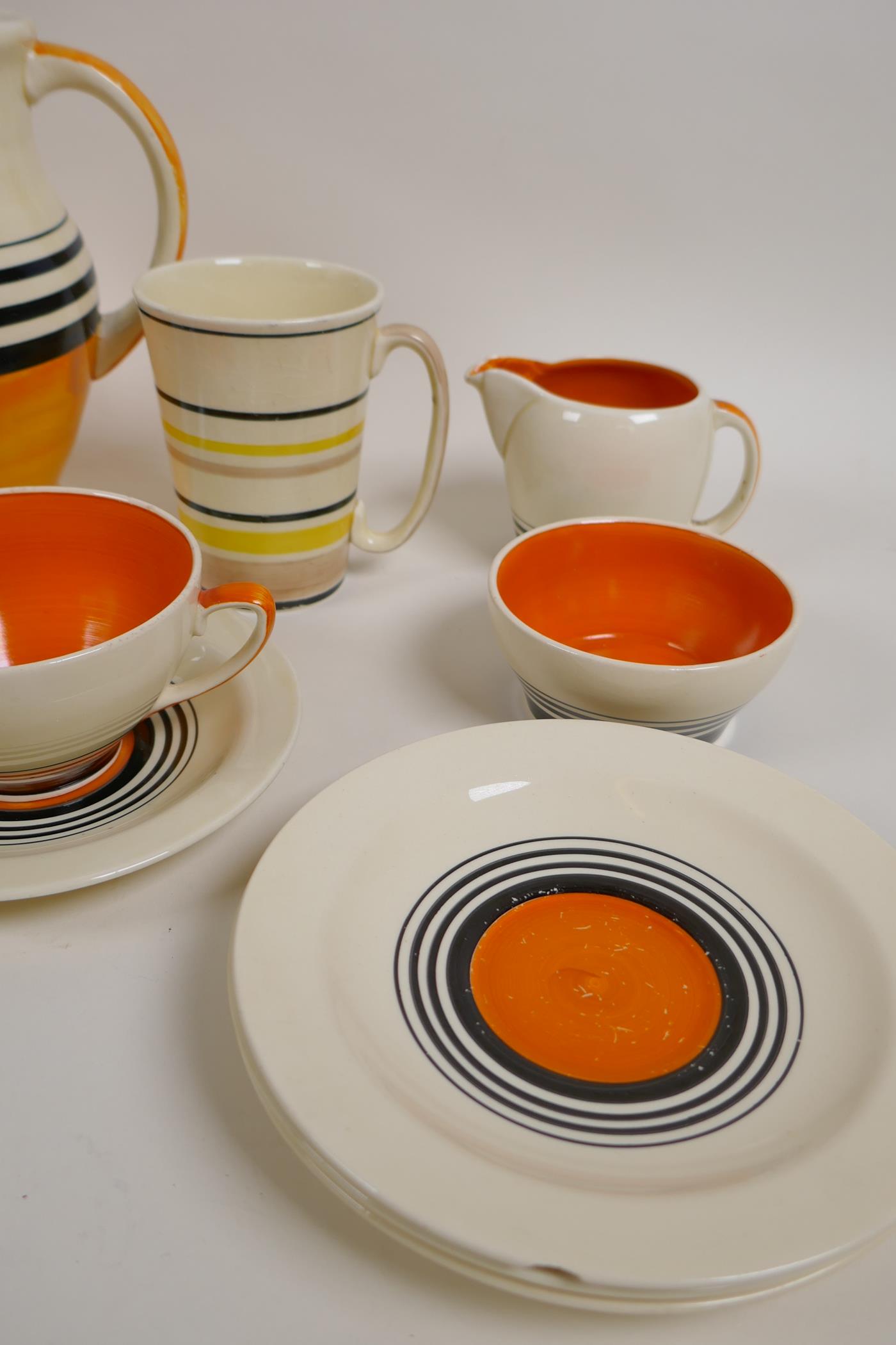 A quantity of Susie Cooper productions orange Tango pattern tea wares, including tea cups, - Image 5 of 8