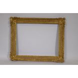 C19th gilt wood and composition picture frame, rebate 30" x 22½"